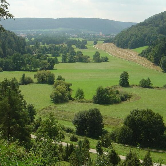 Blick vom Premerzhofer Berg in Labertal nach Dietfurt