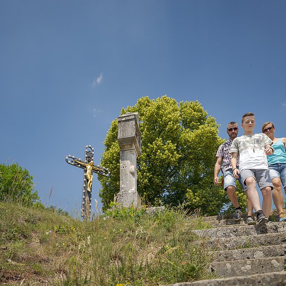 Kreuzberg Familie wandert