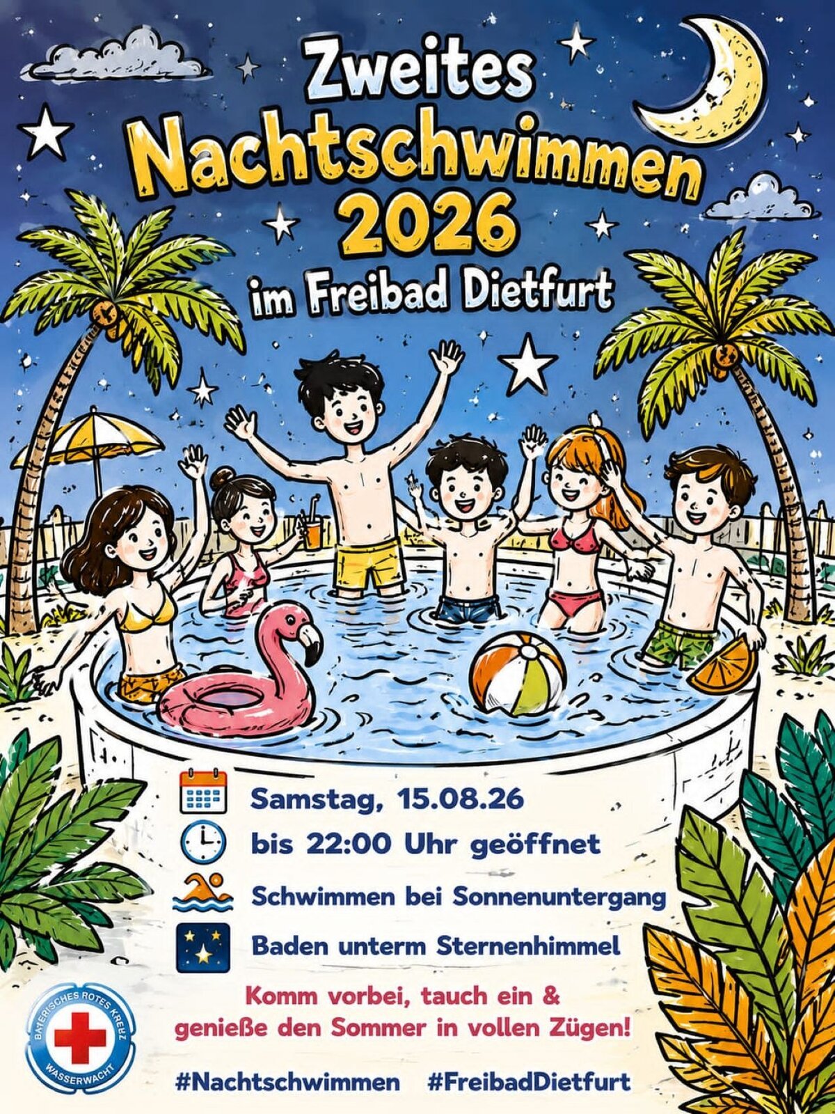 Nachtschwimmen im 7-Täler-Panoramabad 2026